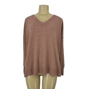 Lucky Brand Plus Size XXL Women Pullover Drop Shoulder Sweater V-neck 31-20